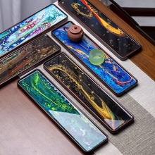 轻奢【文创】大漆实木干泡台茶盘干泡盘家用天然整块简约轻奢现代