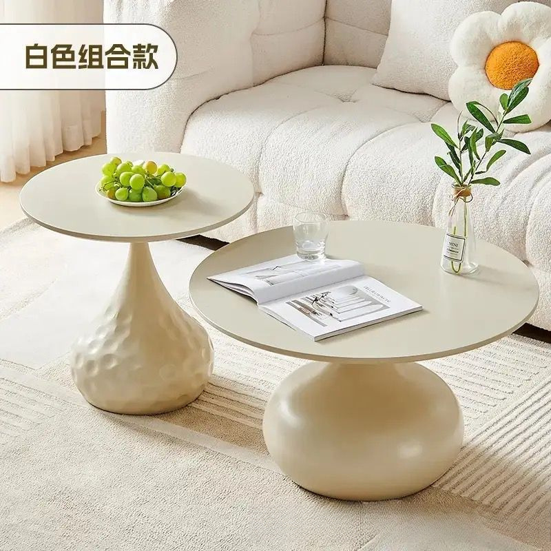 北欧风实木茶几客厅家用设计师同款全套简约现代网红爆款圆形茶几|undefined