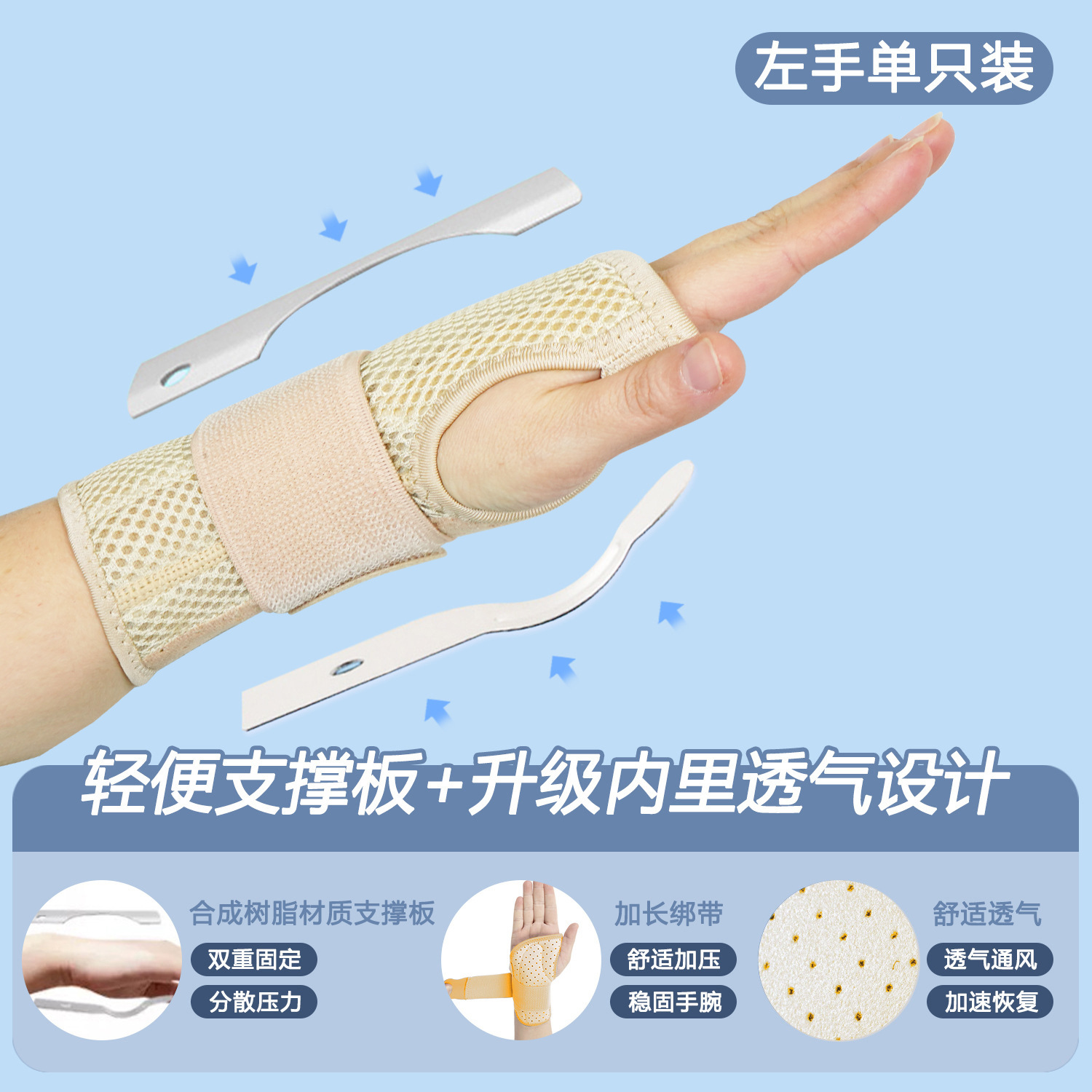 Titular de la muñeca protector de la muñeca vaina del tendón funda de soporte de la articulación correa de la muñeca guardia de muñeca masculina guardia de mano engranaje de protección femenina placa de acero al por mayor