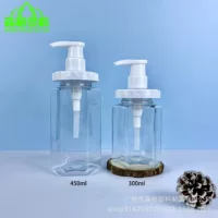 300ml Япония Горячая продажа Аминокислотная бутылка для волос 450ml Гексагональная прозрачная бутылка для шампуня