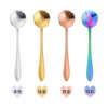 L Stainless steel spoon coffee spoons Japanese -style rose spoons Creative bird's nest cherry blossom spoon flower gel gift