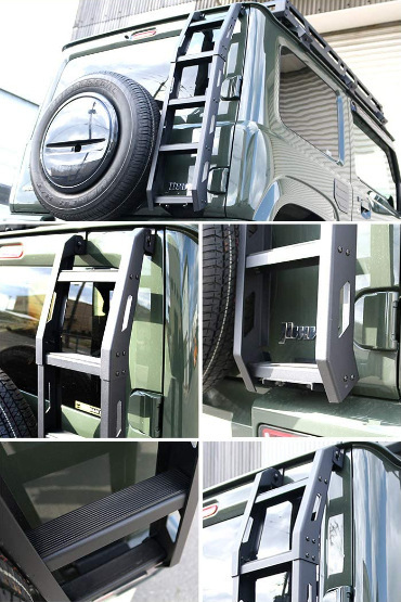 2018+3 Door 5 Doorbell Jimny Jimny Aluminum Alloy Tailgate Ladder Tail Ladder Jc74Jb74Xl Off-Road