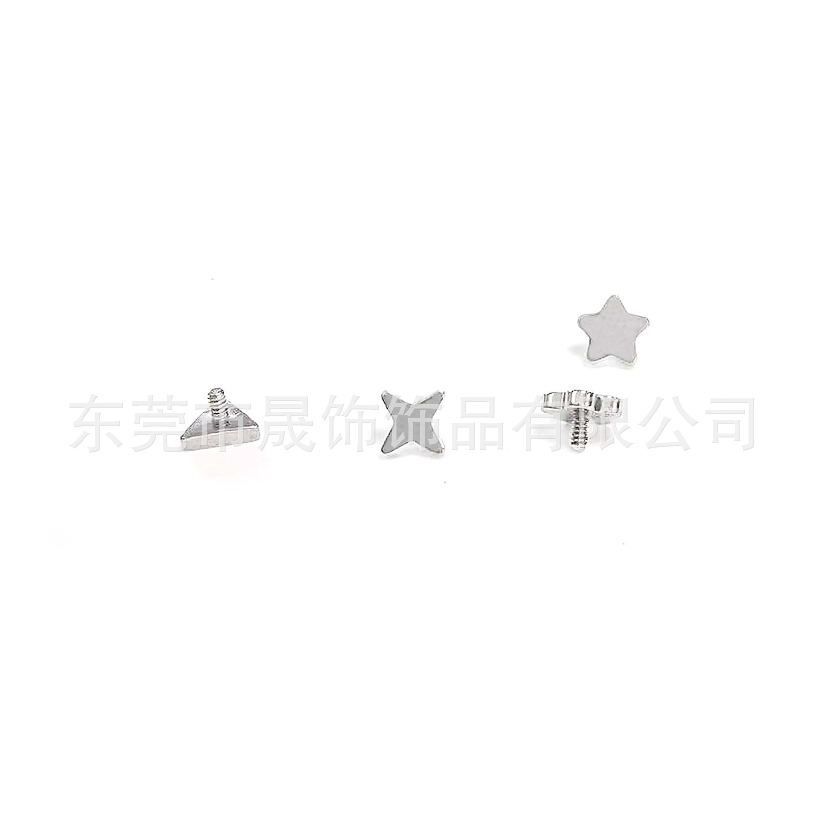 F136 Titanium Star 三角梅 Flower Ear Stud Labret Stud Helix Cartilage Stud G23 Implant Grade Titanium 人体 Piercing Jewelry Accessories 头