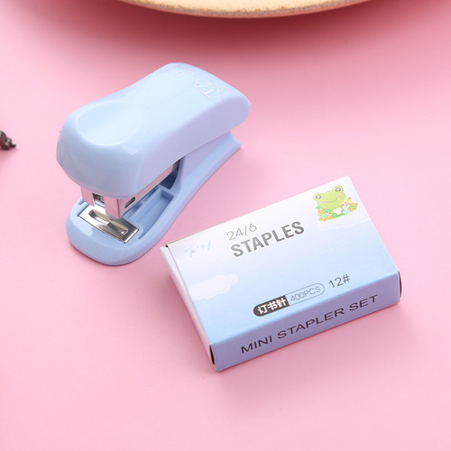 Bookbinding machine package, mini office supplies, binding machine, student stationery, portable binding tool with nail remover
