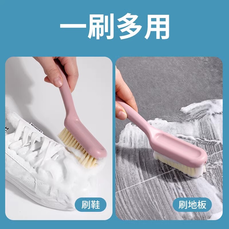 新しい靴のブラシの長い柄の服はマカロン色の柔らかい靴のブラシの柔らかい毛のブラシを使って掛け式の清潔なブラシの台所のブラシをかけることができます。|undefined