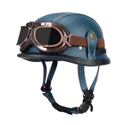 Motosiklet dəbilqələri – Helmet - m55-56-blue-brown-bronze-mirror-limited-time-carnival