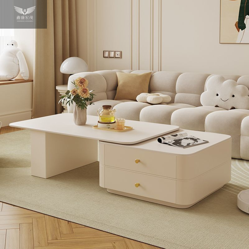 Luz de lujo alta mesa de té francesa de forma especial combinación de muebles pequeños hogares modernos dormitorios de madera sólida