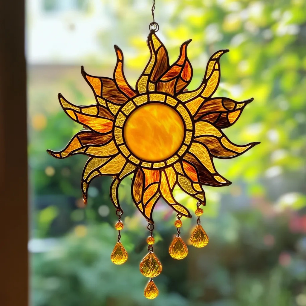 Nuevos productos transfronterizos de acrílico sol colgante decoración balcón ventana colgante regalo del día de la madre