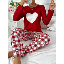 O 34120 Heart crew neck homewear set ����Բ��Ҿӷ���