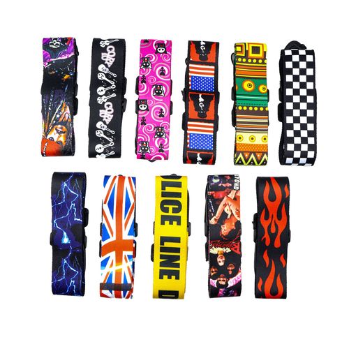 Folk classical polyester guitar strap ethnic style widened shoulder strap electric guitar bass printed strap instrument accessories