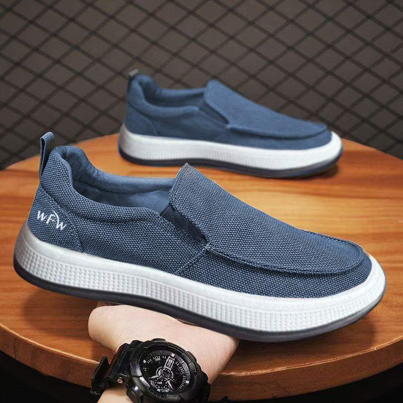 Men's Shoes Summer 2025 New Versatile Breathable Men's Slip-On Lazy Trendy Shoes Thin Old Beijing Canvas Men's Shoes