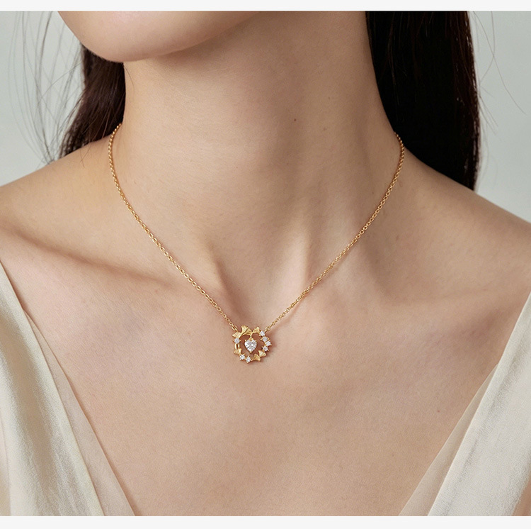 Bộ trang sức nữ dây chuyền và khuyên tai bạc 925 — Bộ chuỗi chi tiết 5
