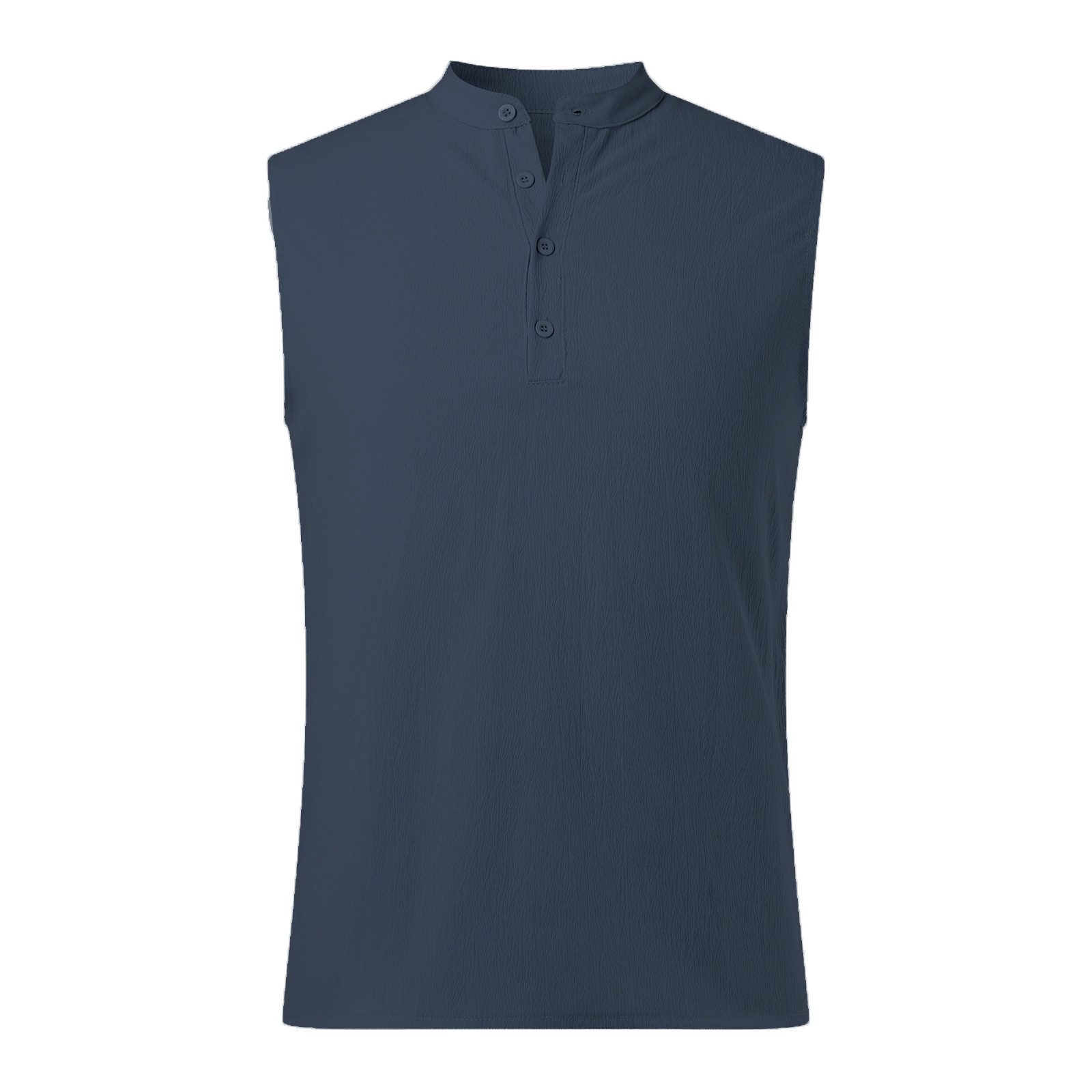 2024 primavera y verano Amazon Hombres Nuevo medio abierto tubo sin mangas camisa de fondo europeo y americano al aire libre chaleco casual de los hombres