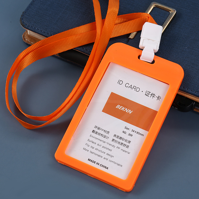 Funda protectora para tarjeta de identificación, porta tarjetas de autobús transparente de doble cara, porta tarjetas de identificación laboral, porta tarjetas de identificación de estudiante, cordón para tarjeta de identificación de exposición