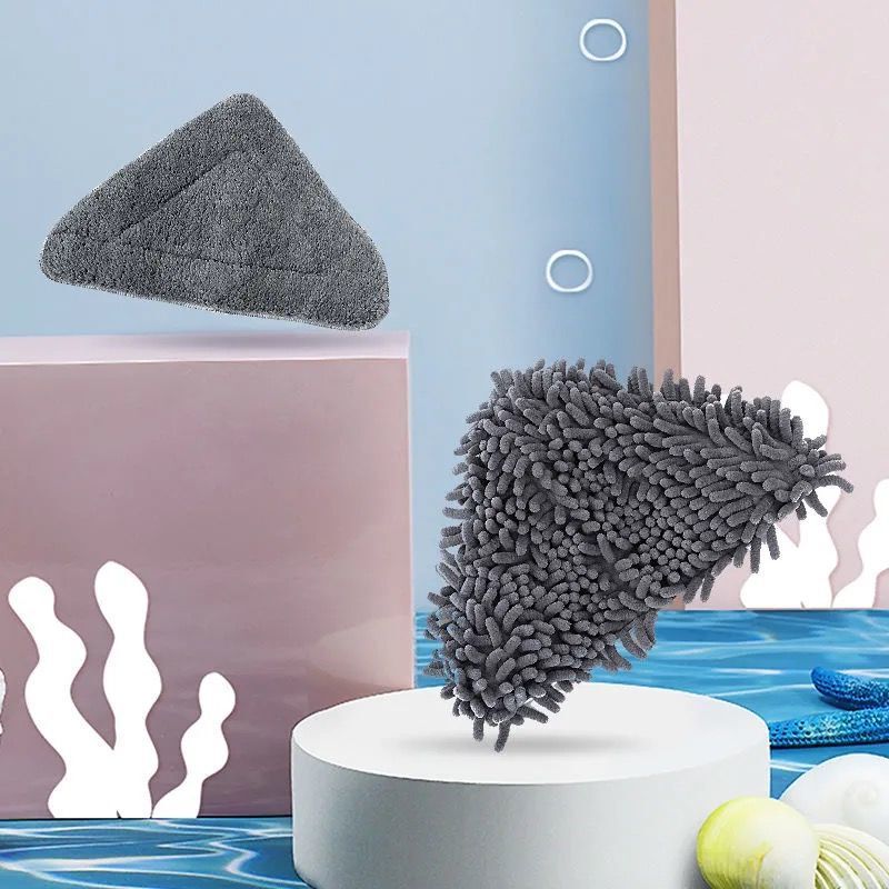 Large chenille replacement head glass triangle cloth head fiber dead angle cleaning mop head dust removal mop head