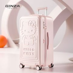 銀座×ハローキティ 正規品 ジョイントスーツケース 女子学生 かわいい ピンク トロリーケース kt 猫 スーツケース