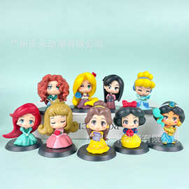 包邮公主手办白雪美人鱼公主摆件可爱公主蛋糕扭蛋娃娃机批发代发