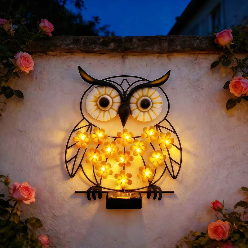 Cross-Border Iron Art Owl Solar Outdoor Light, Courtyard Garden Ambiance Decorative Light, Exterior Wall Light Cross-Border Iron Art Owl Solar Outdoor Light, Courtyard Garden Ambiance Decorative Light, Exterior Wall Light