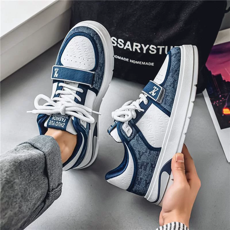 Мужские кроссовки 2025, новая весенняя нишевая модель, универсальные повседневные кеды для молодежи, нескользящая толстая подошва, спортивная обувь