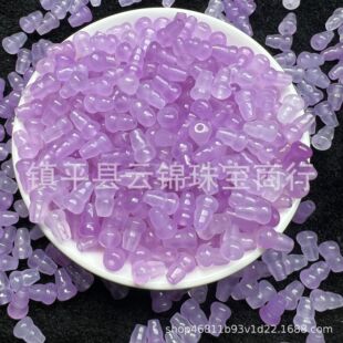 High ice purple color 9*6mm big gourd loose beads wholesale diy jade accessories quartz jade bracelet necklace accessories