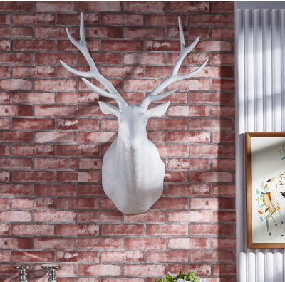 鹿头壁挂背景墙装饰动物过道客厅壁饰工艺品墙上欧美挂件（包邮）