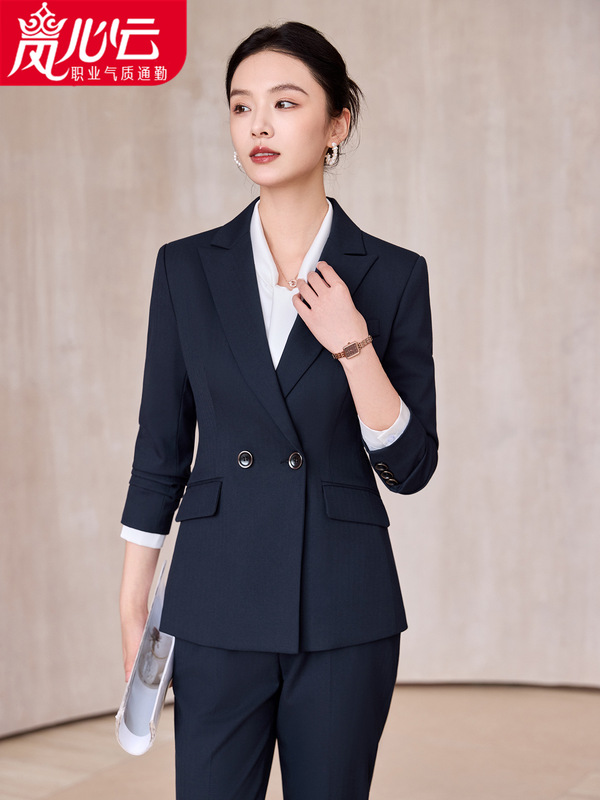黑色西装套装女公务面试正装通勤气质白领经理工作服酒店前台西服|undefined