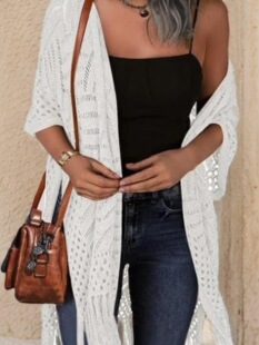 R 15491 Summer Solid Color Knit Cardigan ��ɫᘿ��_��
