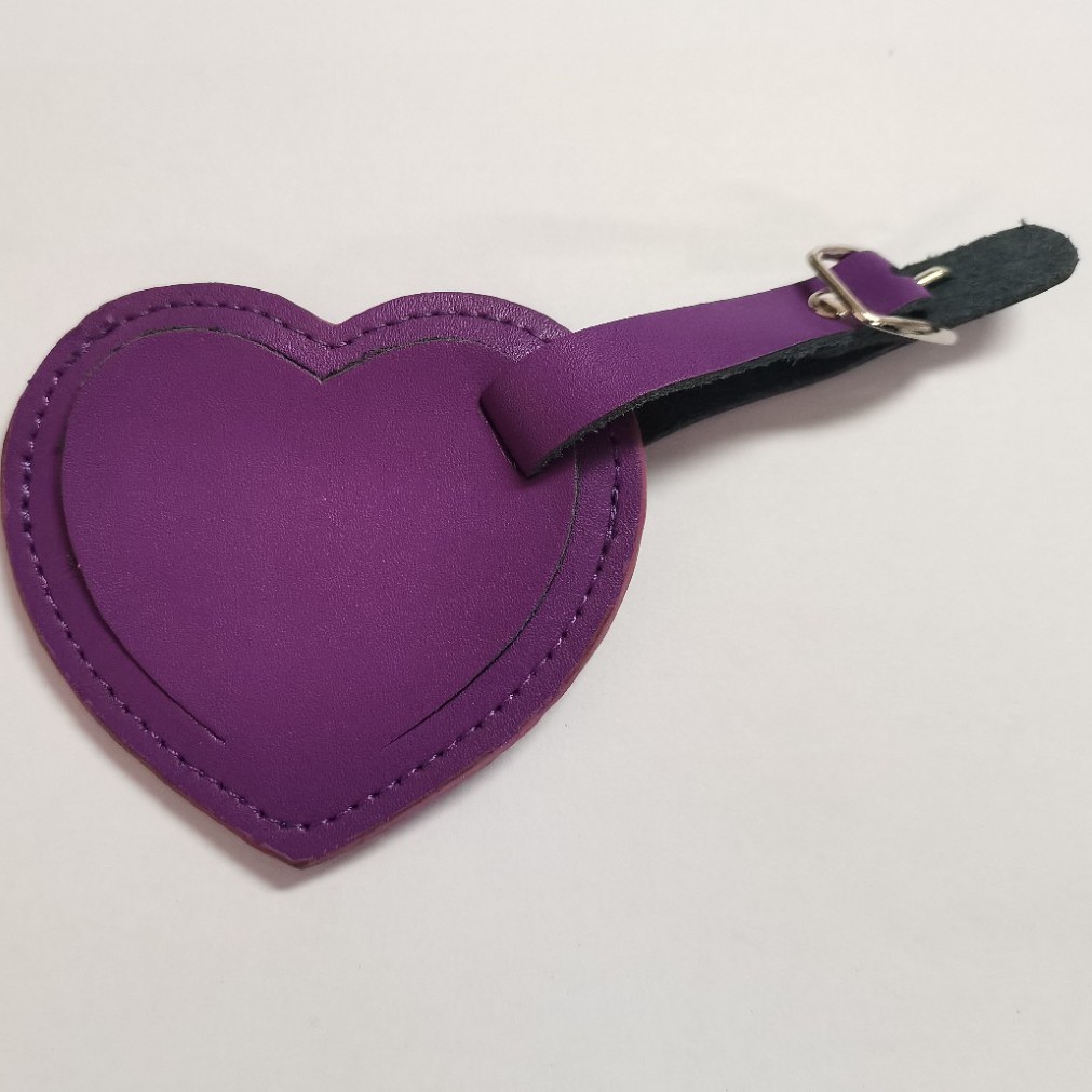 Factory Direct Approval Pu Luggage Tag Information Identification Tag Heart Leather Boarding Pass Leather Leather Tag Can Be Printed with Logo
