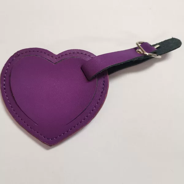Factory Direct Approval Pu Luggage Tag Information Identification Tag Heart Leather Boarding Pass Leather Leather Tag Can Be Printed with Logo