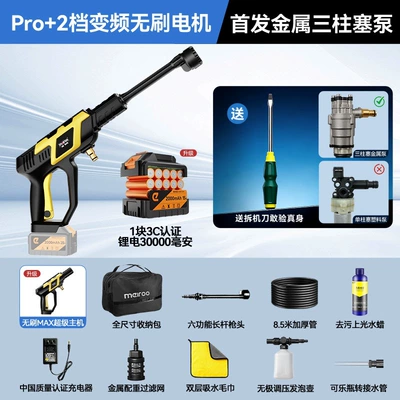 Portable car washer – three-plunger metal pump high-performance cordless - x3-power-three-plunger-system1-battery-30000mahpro-2-speed-variable-frequency-brushless-motor