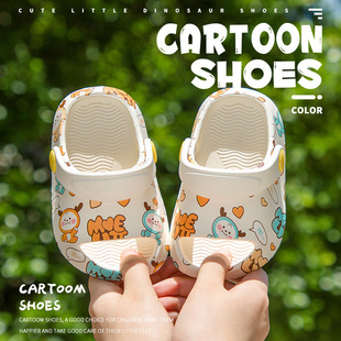 Fawn Milley New Children's Slippers Men and Women's Indoor Cute Soft Soft Bottom Bathroom Full Printed Children's Hole Shoes
