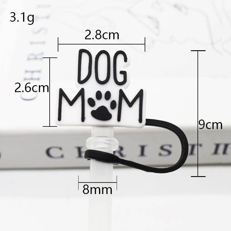 Tapa de paja Spot 7-8mm silicona linda mini muñeca parche tapón a prueba de polvo decoración de pajitas tapón a prueba de polvo