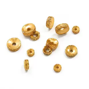 Золотые разделители для браслетов 24K с узором для DIY