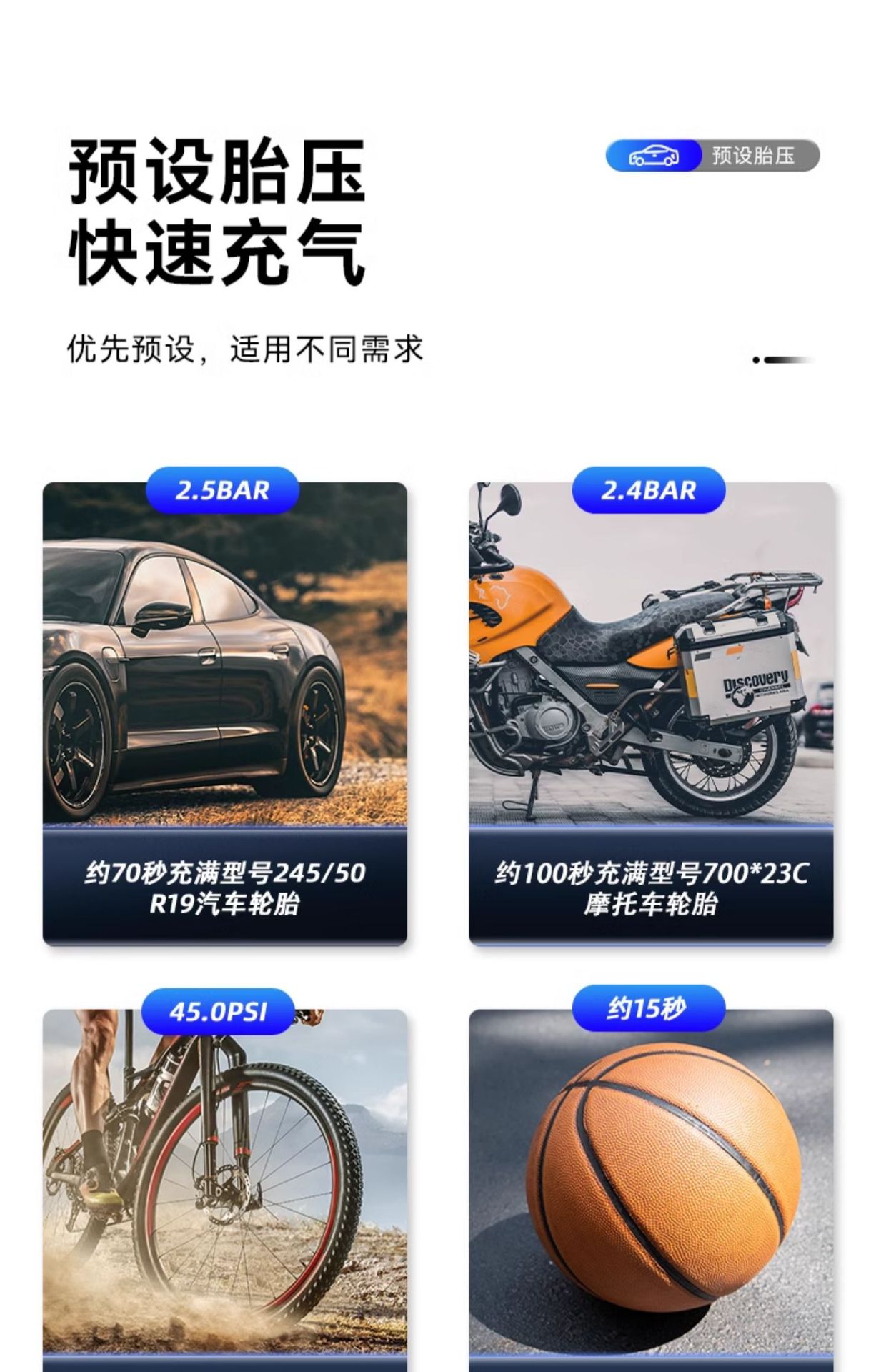 Wireless Air Pump, Portable Car Tire Inflator, Pressure Measurement, Emergency Starting Power Supply, All-In-One Smart Car Device