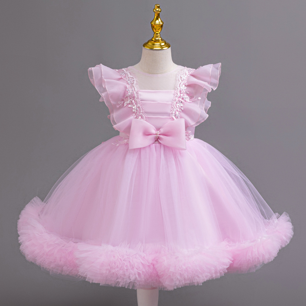 Vestido de niña de flores transfronterizas nuevo vestido de princesa red vestido de niña vestido de boda vestido de piano