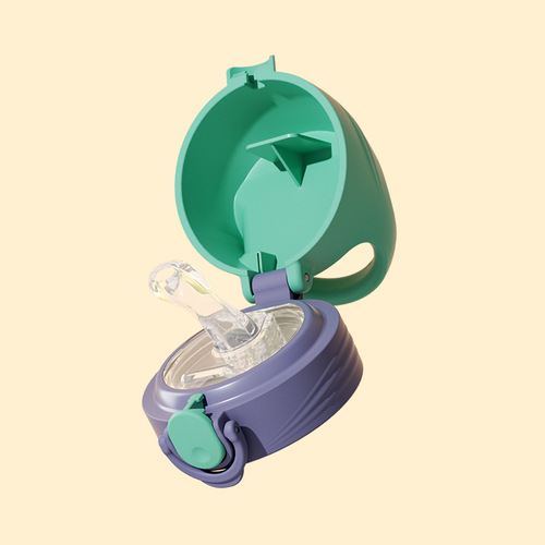 Sports water bottle dedicated straight-drinking lid, shatter-resistant and leak-proof, made of safe material PPSU. Water bottle cap with handle for drinking.