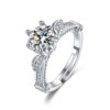 Elite wedding ring for beloved, classic jewelry, one carat, wholesale