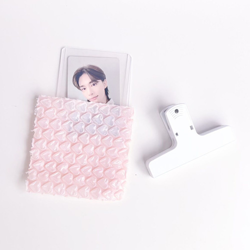 Ins style pink color heart-shaped bubble bag shock-proof and fall-proof thickened small Kaguka packing mobile phone case gift bag