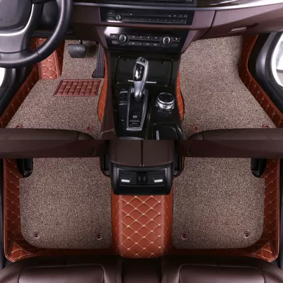Modelə uyğun ayaqaltı – Q7 all-inclusive car mat - ordinary-double-layer-brown-rice-silk-ring