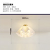 Scandinavian modern and minimalistic ceiling lamp for living room, cream lights for bedroom, flowered