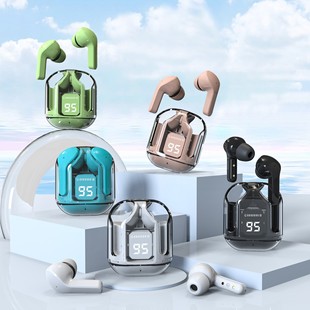 Cross-Border New Product Transparent Warehouse Air31 Digital Display Bluetooth Headset Xt16 Stereo Music Game Sports Long Battery Life
