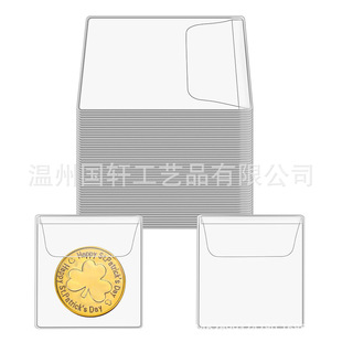 in stock Transparent PVC Commemorative Coin Bag Plastic Film PVC Badge Bag Coin Storage Bag
