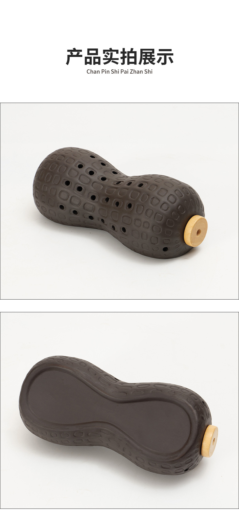 Black Purple Clay Peanut Moxibustion Neck Pillow with 108 Aged Moxa Sticks and Towel for Adult Warm Compress Care specifications