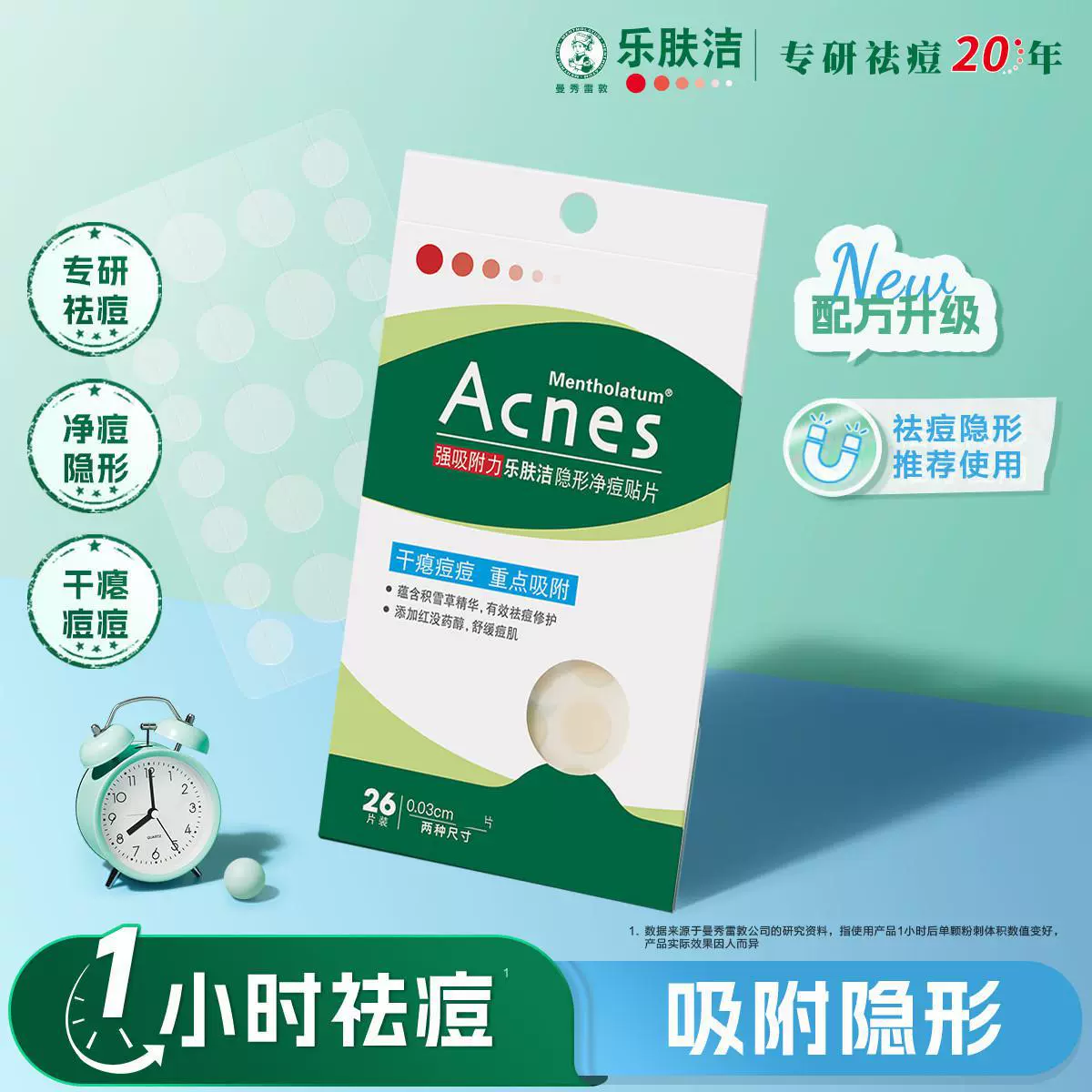 Invisible acne patch, conceals acne