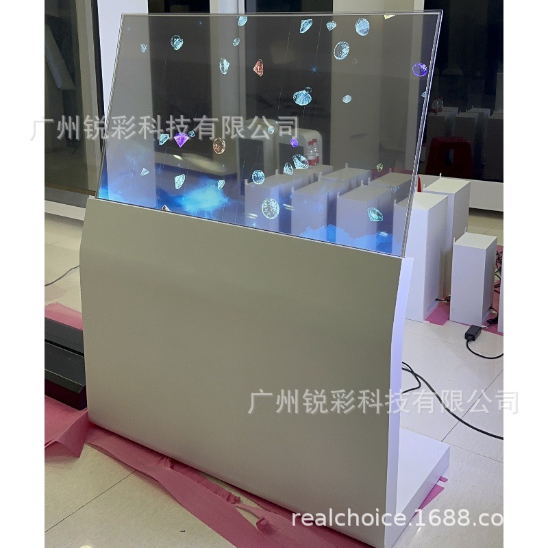 55寸OLED透明屏透明OLED显示屏可触碰互动可拼接透明屏可全国租售