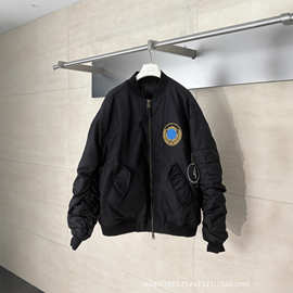 毒家正确版本B家2025新款bomber大号飞行棉服夹克OS版型高街休闲