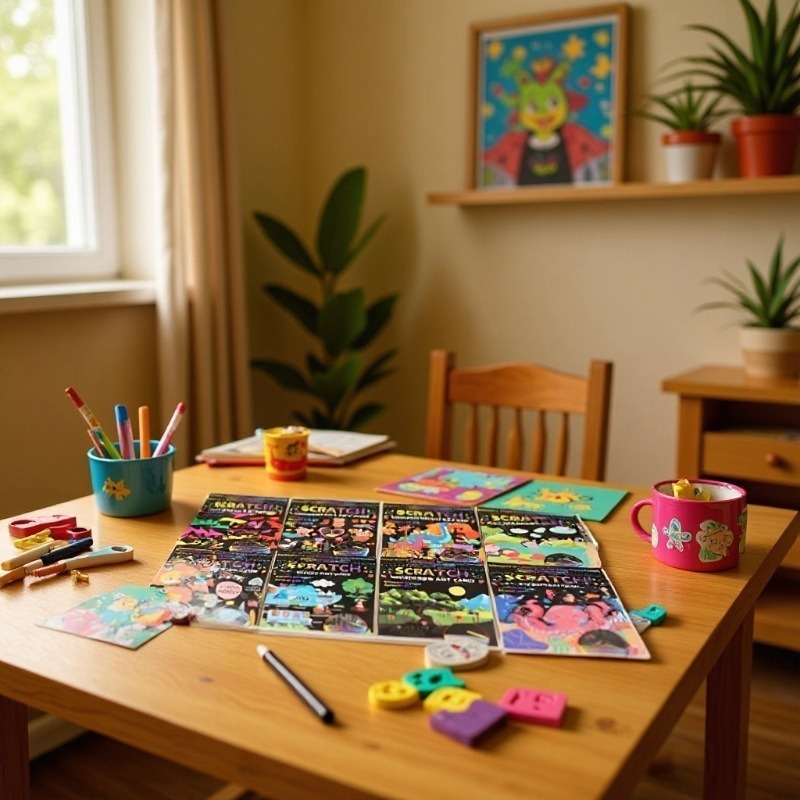 Colorido libro de dibujos de raspado hecho a mano papel de pintura DIY regalo de jardín de infantes de niños arte papel de raspado divertido raspado al por mayor