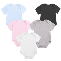 工場直売クロスボーダー外国貿易無地色半袖子供三角ハッ服赤ちゃん綿ロンパース新生児ロンパース