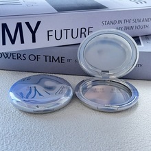 定制 超薄粉盒 喷镀珠光 便携翻盖 土豆泥腮红 包材分装