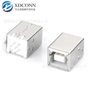B母焊线式USB 2.0 BF焊线180度焊接成型L=16.25mm白胶打印机插座-阿里巴巴